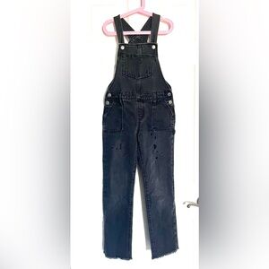 Old Navy Black Overalls | Classic Distressed Design